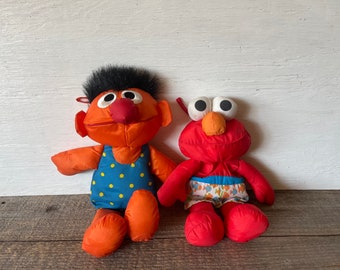 Vintage Sesame Street Bath Dolls // You Choose // Elmo or Ernie