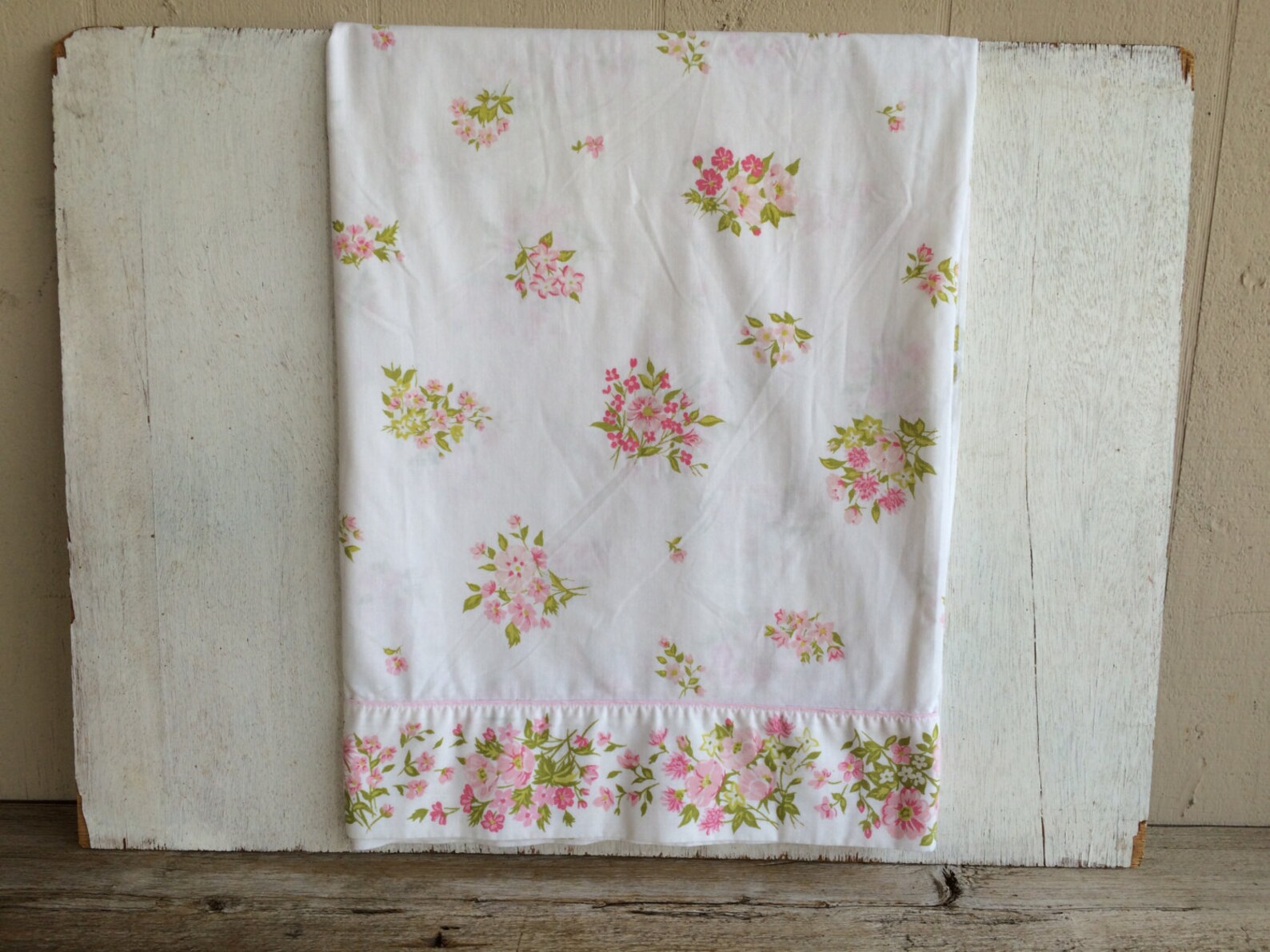 Beautiful Vintage Floral Twin Size Flat Sheet - Etsy