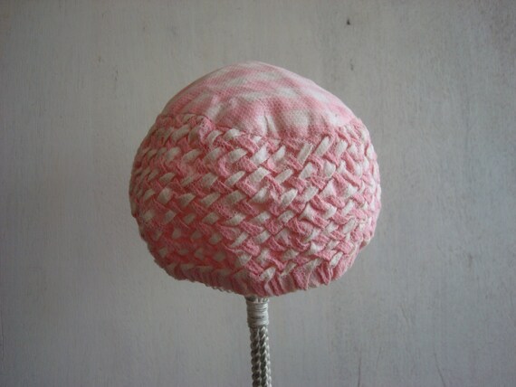 Vintage Fascinator--Pink and White - image 3