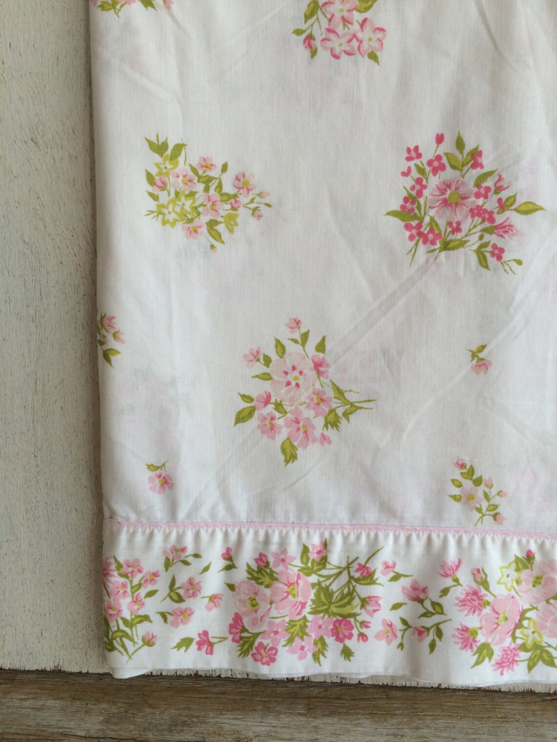 Beautiful Vintage Floral Twin Size Flat Sheet - Etsy
