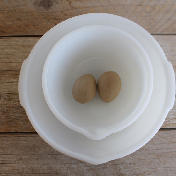 Vintage 1960's SMALL Sunbeam Glasbake Mixing Bowls