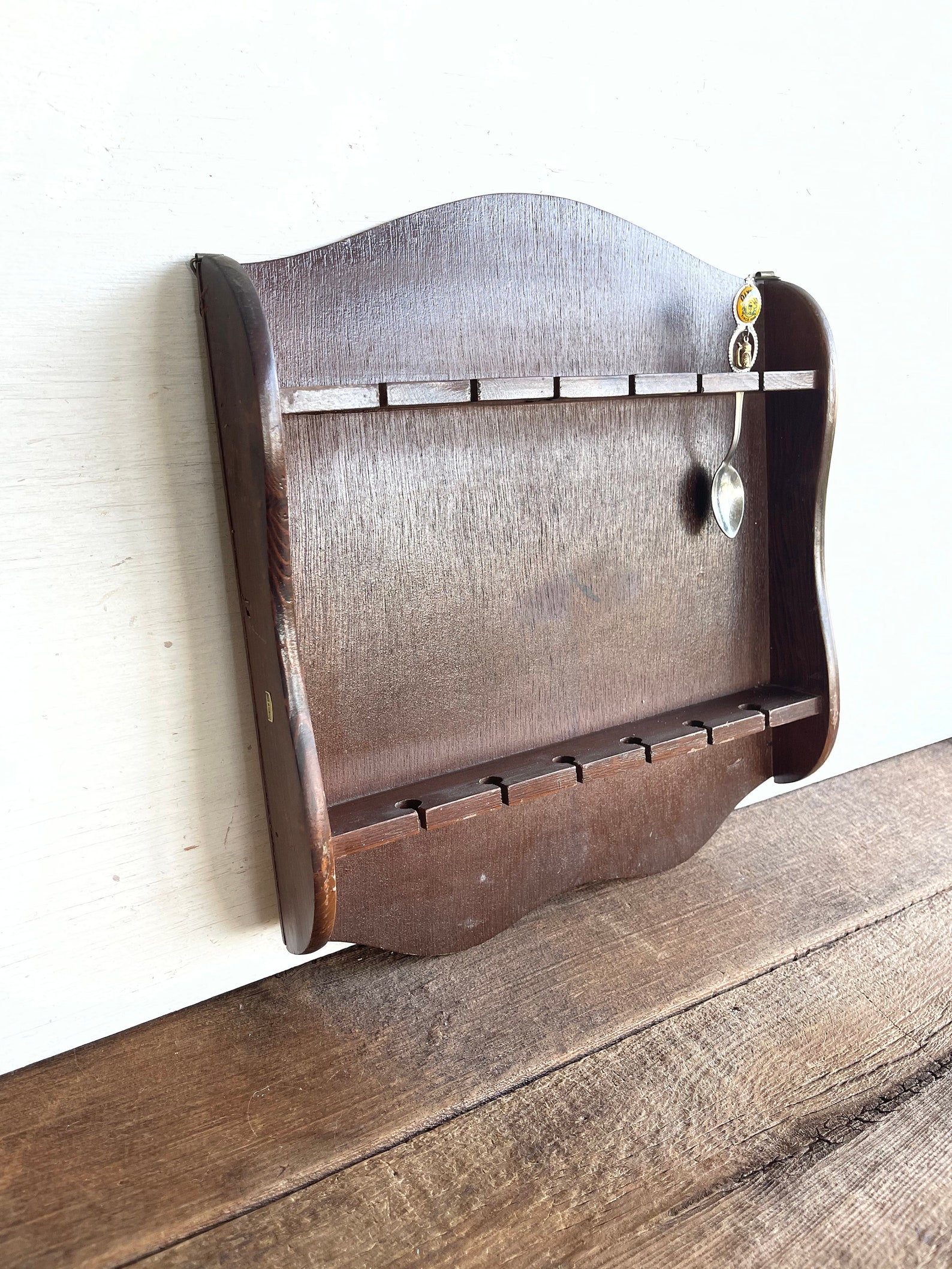 Vintage Wooden Spoon Rack for 12 Spoons Etsy UK