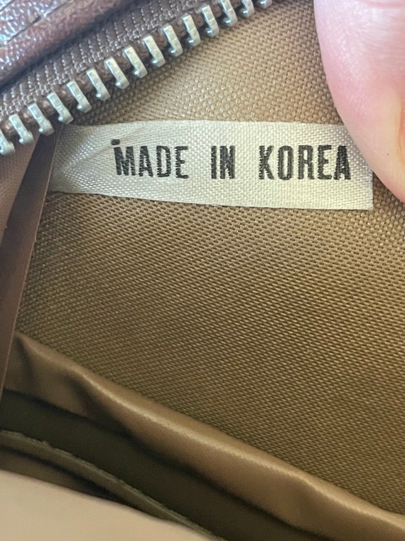 Vintage Pleather Messenger Bag // Made in Korea /… - image 6