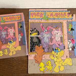 Rompecabezas vintage Purr-tenders // Tarjetas Hallmark de 1987 // Rompecabezas de 63 piezas