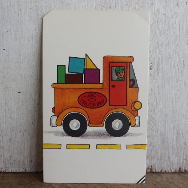 Vintage Flash Card -- Truck Flashcard