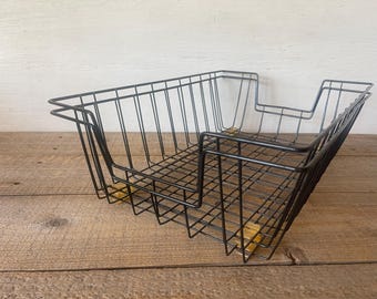 XL Vintage Black Wire Letter Tray, Office Organization
