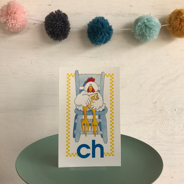 Vintage Phonics Flashcard -- Ch Combination Sound