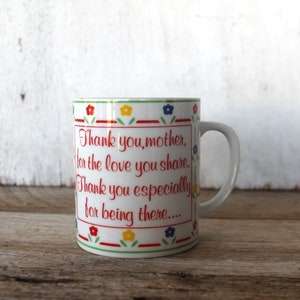Mother's Day Vintage Coffee Mug, Thank you, Mother... image 2