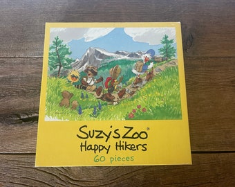 Vintage Suzy's Zoo "Happy Hikers" Puzzle // 60 Pieces // Complete