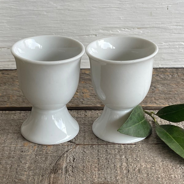 Vintage Ceramic Egg Cups in White // Vintage Kitchen // Sold in Sets of 2 or Message Me for Multiples