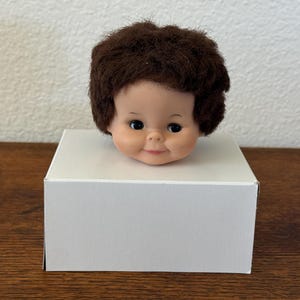 Vintage Doll Head // Adorably Creepy Little Girl Doll Made Of Soft Plastic // Marked AE 14