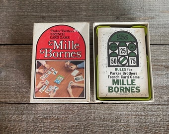 Vintage 1971 Mille Bornes Game // Complete  // Parker Brothers French Card Game