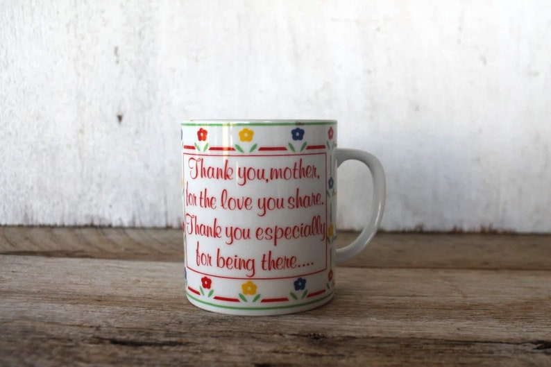 Mother's Day Vintage Coffee Mug, Thank you, Mother... image 1
