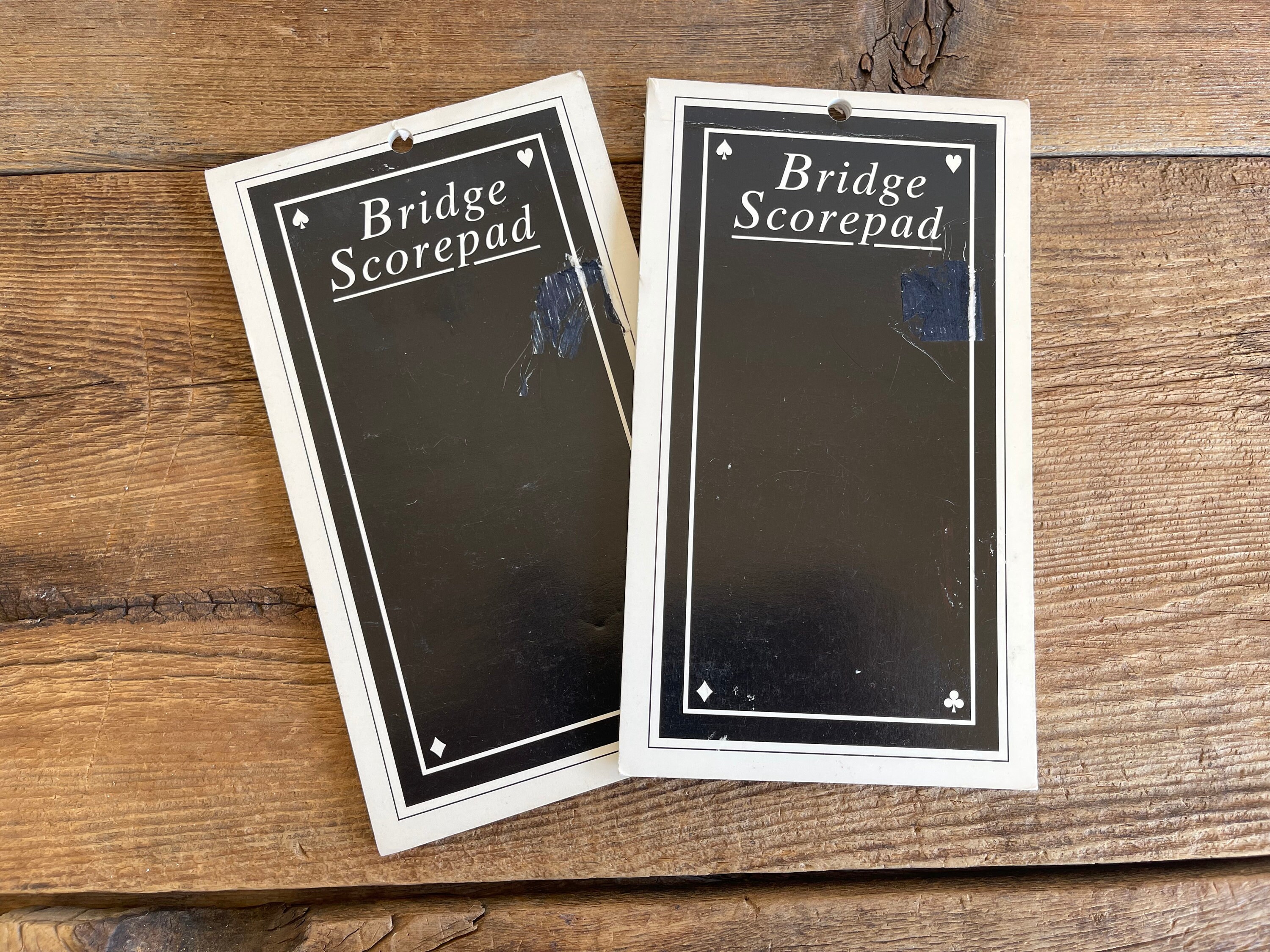 Vintage Bridge Scorepads, Set of 2