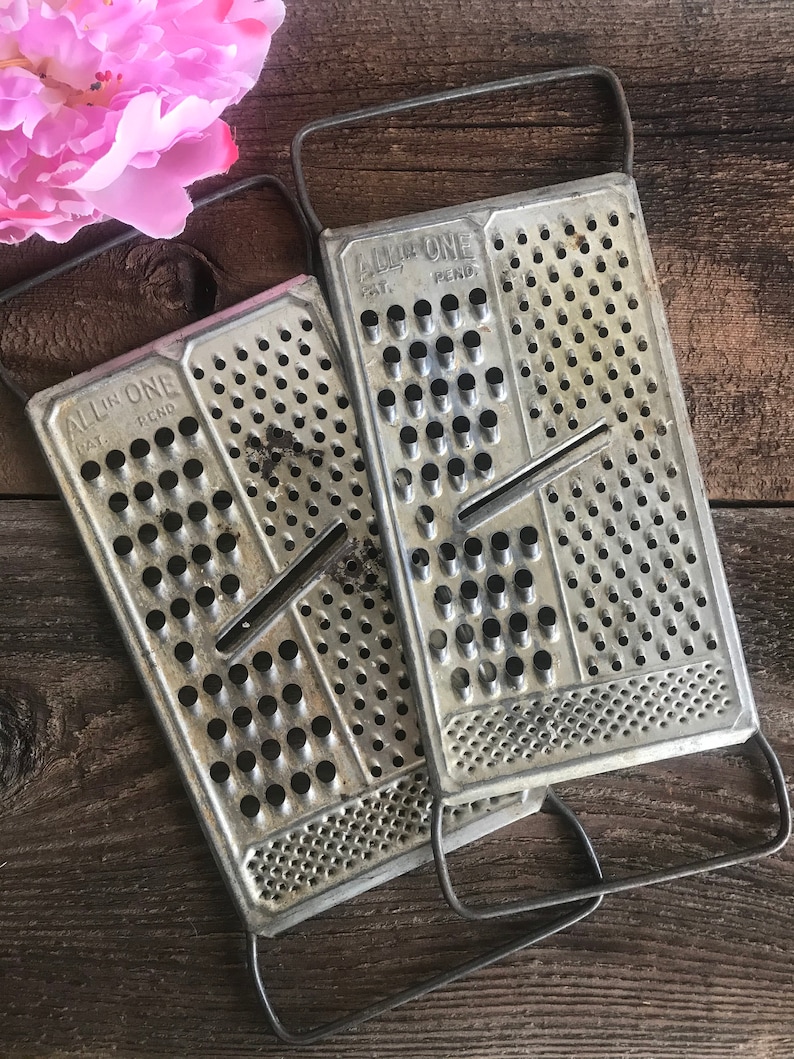 One Vintage Cheese Grater // AllinOne Cheese Grater // Etsy