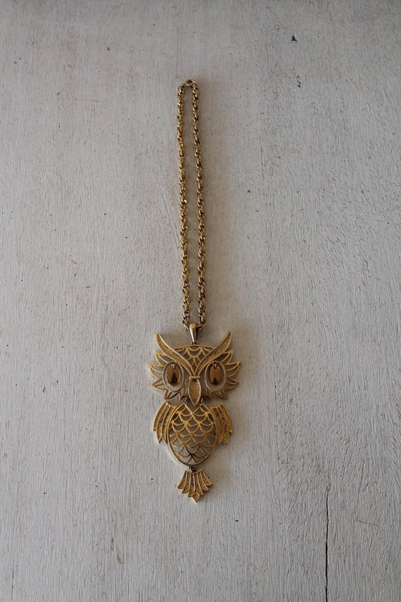 Vintage Owl Necklace - image 2