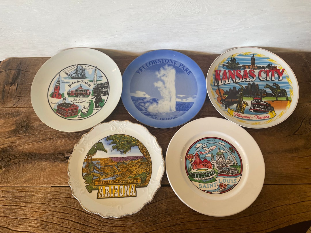 Essentials Collection Plate Vintage Souvenir Plates // You Choose // 8 Inches - Etsy
