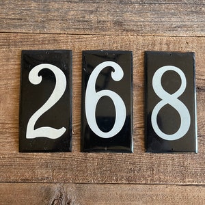 Aluminum Metal House Numbers // You Choose // 2, 8, 6/9 // Black & White