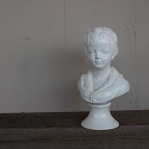 Vintage White Ceramic Boy Bust Made in Japan Napco - Etsy