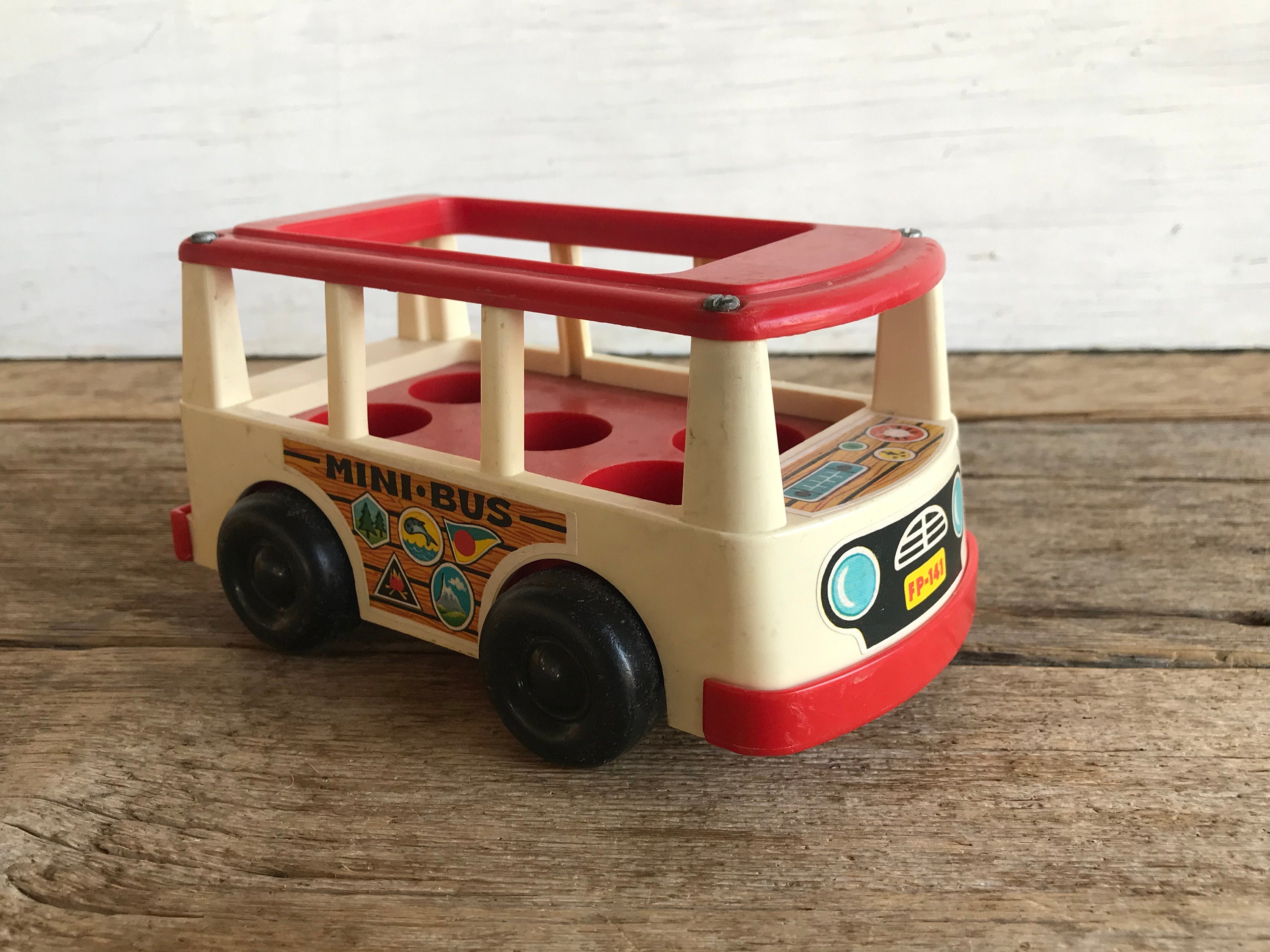 Set De Bus Vintage Fisher-Price N°141 - Jouet D'occasion - Collection Années 70/80