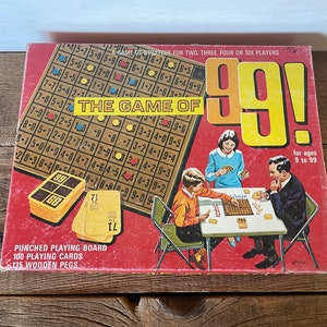 The Game of 99 by Saalfield // 1969 Vintage Strategy Board 