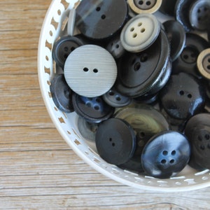 Vintage Button Collection Blacks image 3