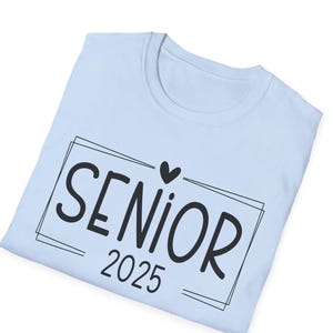 Senior 2025 Graduation T-Shirt, Class of 2025 Tee, Grad Gift Shirt, College Grad Apparel, XS-4XL