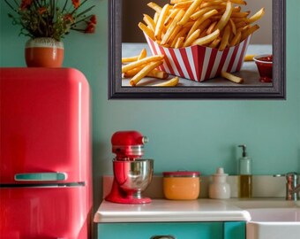 Leckere Pommes Digital Food Druck