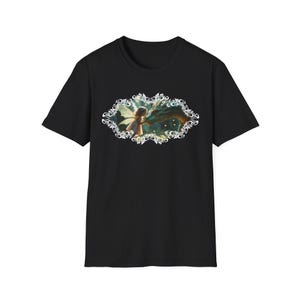 Fairy and Dragon Friendship T-Shirt: Enchanted Forest Fantasy Art