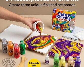 Purple Ladybug Paint Pouring Kit for Kids