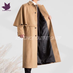 Handgefertigter Schaffell Umhang für Herren | Vintage Inverness Mantel