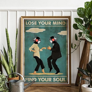 Lose Your Mind Find Your Soul Vintage Poster, Lose Your Mind Print, Vintage Music-Inspired Wall Art, Retro Poster Print, Music Retro Poster