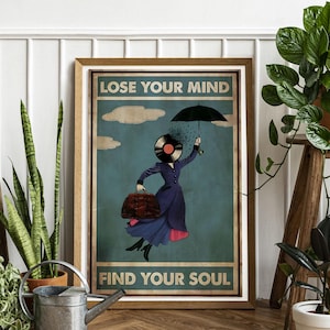 Lose Your Mind Find Your Soul Vintage Poster, Lose Your Mind Print, Vintage Music-Inspired Wall Art, Retro Poster Print, Music Retro Poster