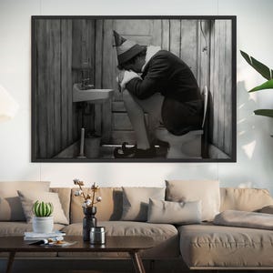 Lustiges Weihnachtsfilm Poster: Badezimmer Toilette Humor Art