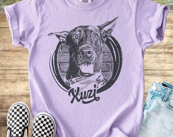 Custom Pet Shirt for Kids Comfort Colors Youth Tee Personalized Dog Shirt Custom Cat Kids Shirt Kids Pet Portrait Gift Youth Custom Pet Tee