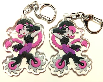 Llavero acrílico Skylanders Rollerbrawl (doble cara, 6,35 cm, parte frontal epoxi)