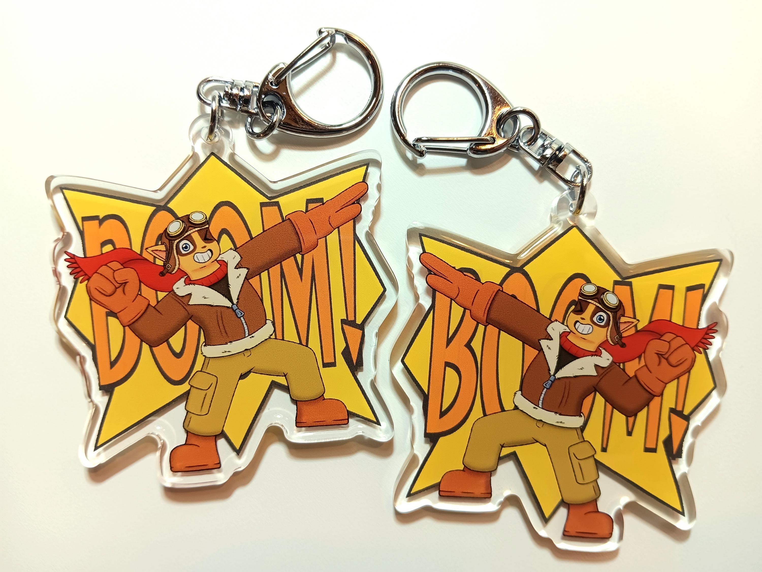 Flynn Rider Key Chain Skylanders Flynn Acrylic Keychain Charm (double-sided, 2.5