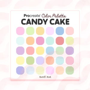 Procreate Color Palette For Digital Coloring & Notes | 30 Soft Candy Pastel Colors | Swatch File + Hex Codes | iPad Tools | Instant Download