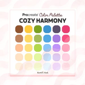 Procreate Color Palette For Digital Coloring & Notes | 30 Cozy Summer Colors | Swatch File + Hex Codes | iPad Design Assets Instant Download