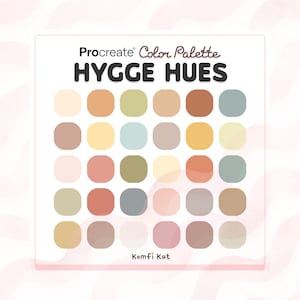 Procreate Color Palette For Digital Coloring & Notes | 30 Cozy Hygge Colors | Swatch File + Hex Codes | iPad Design Asset | Instant Download