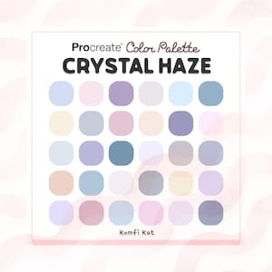 Procreate Color Palette For Digital Coloring & Notes | 30 Cold Winter Colors | Swatch File + Hex Codes | iPad Design Assets Instant Download