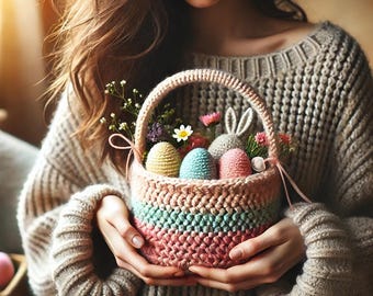 DIY Easter Basket, Beginner-Friendly Crochet Easter Basket Pattern, Amigurumi Basket, Cute Easter Gift, Easter Crochet Ideas