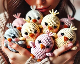 DIY Easter Gift, Cute Easter Chick Crochet Pattern, Easy Amigurumi Chick, Beginner Crochet, Easter Basket Gift, Easter Chick Gift