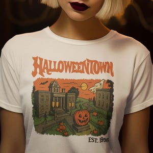 Maglietta vintage di Halloweentown: maglietta retrò con zucca del 1998