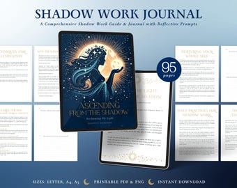 Shadow Work Journal | Inner Child Healing, Anxiety Support, Self-Discovery Workbook (Printable PDF)