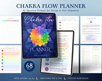 Chakra Flow Planner | Energy Alignment Meditation Workbook (Printable PDF)