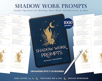 Shadow Work Journal Prompts | Inner Child Healing, Self-Discovery (PDF Printable)