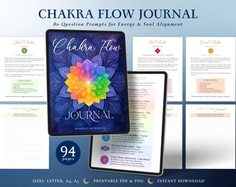 Chakra Healing Journal | 7 Chakra Energy Alignment Workbook (Printable PDF)