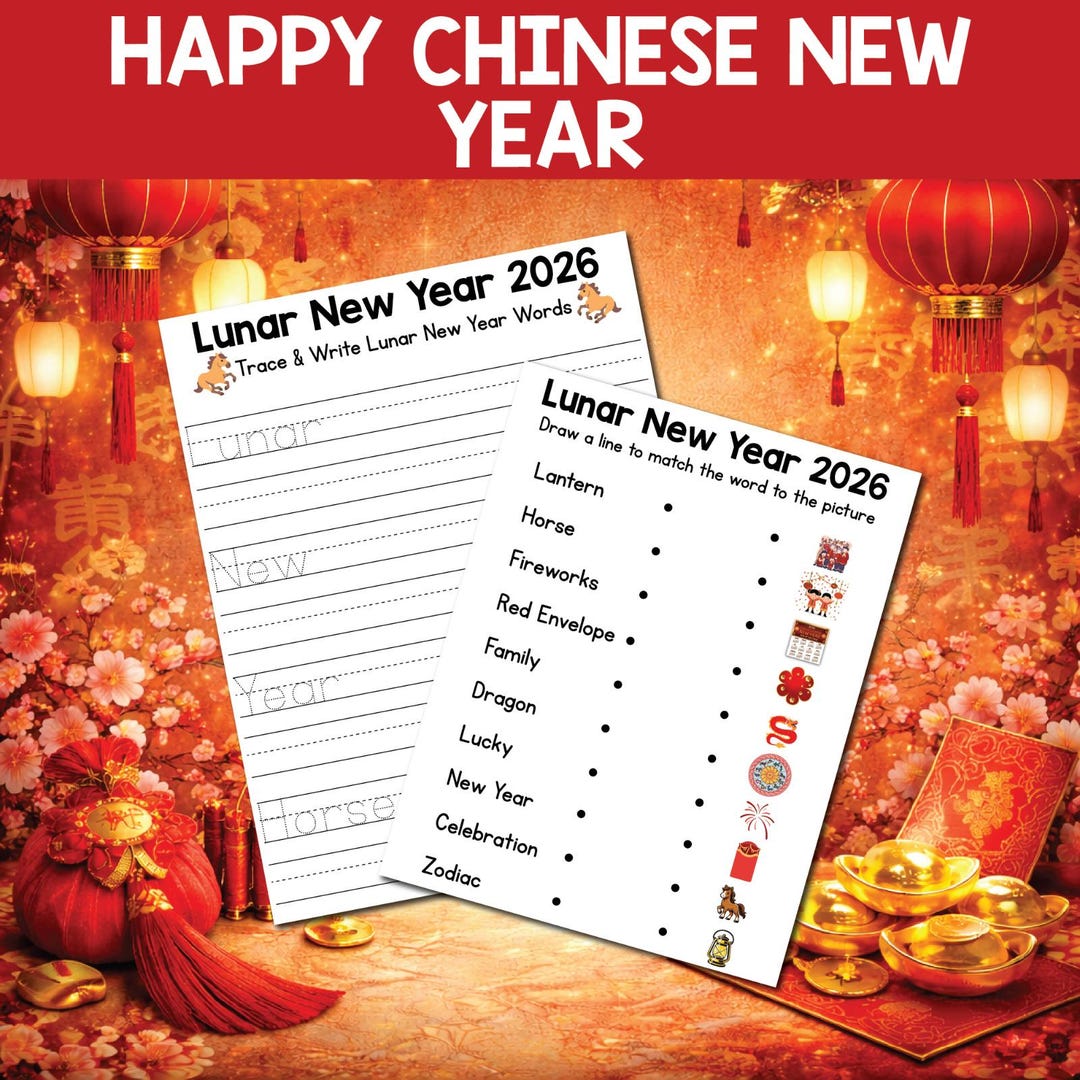 Lunar New Year 2026 Worksheets | Chinese New Year Activities ...