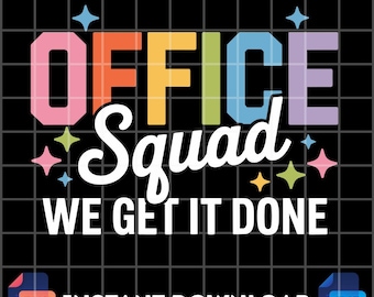 School Office Squad SVG PNG Design Back to School Digital Download Front Office Staff Shirt Graphic for Cricut Silhouette Sublimation Craft